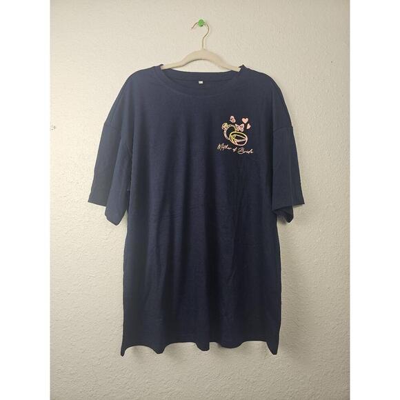 NWT Mother Of The Bride Graphic Tee Navy Blue Short Sleeve XXL - Picture 1 of 10
